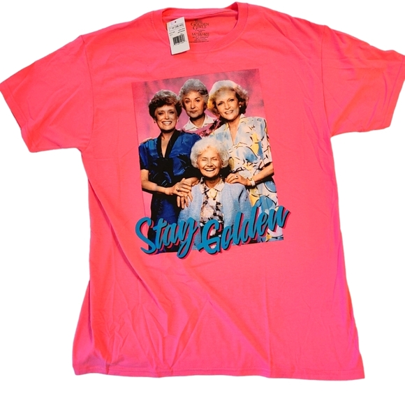 Golden Girls Other - NEW The Golden Girls TShirt Adult Medium Neon Hot Pink Graphic Stay Golden 38/40